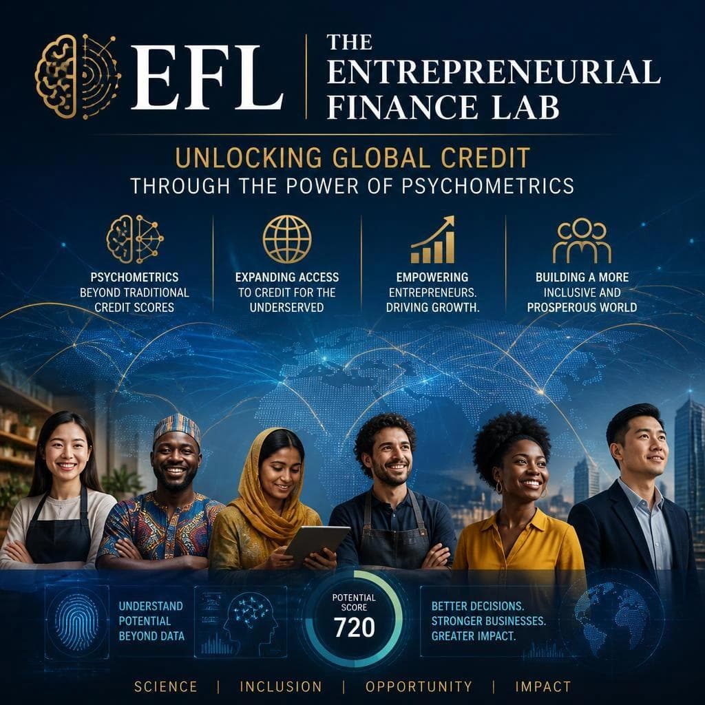 The Entrepreneurial Finance Lab (EFL): Unlocking Global Credit Through the Power of Psychometrics